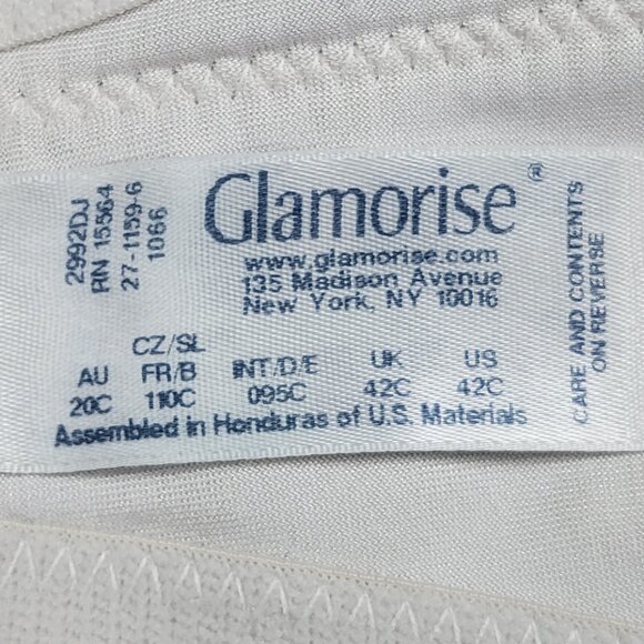 Glamorise white sports bra EUC size 42C - Picture 3 of 3
